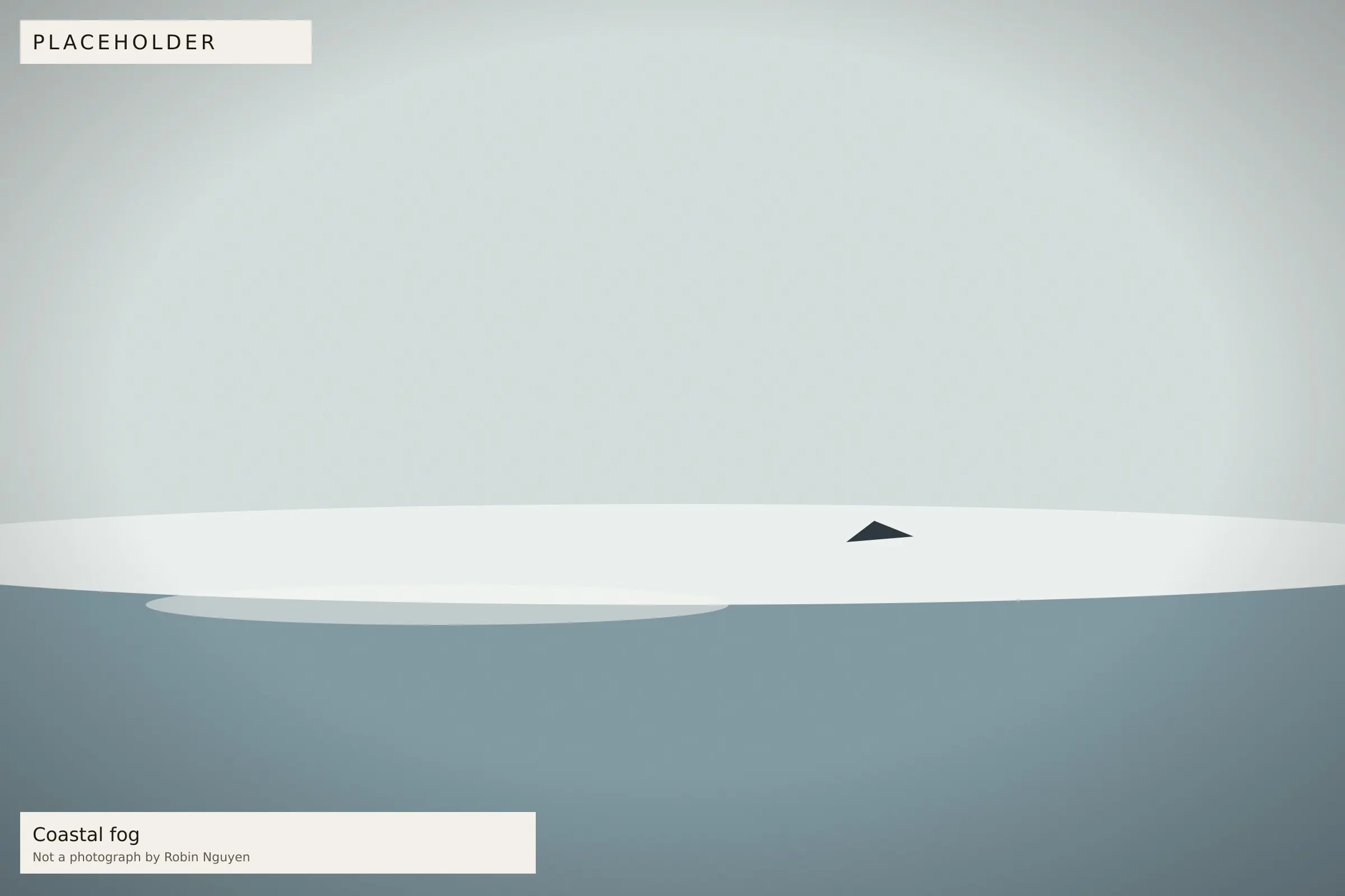 Placeholder — Coastal fog. Placeholder image, not a photograph by Robin Nguyen.